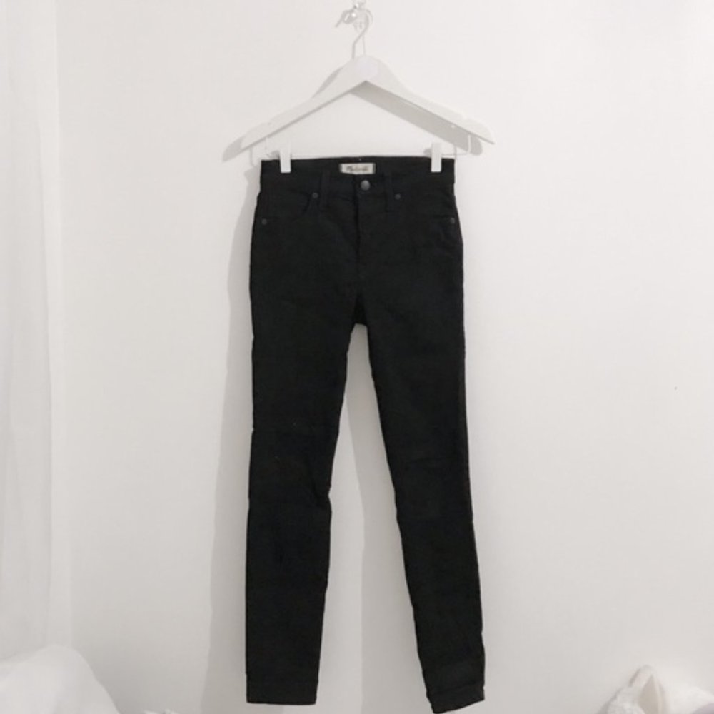 Madewell High Rise Skinny 9" Black Jeans 24 - Like New
